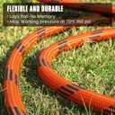 Flexible Garden Hose 50 ft, Non-Expanding Lightweight Water Hose, with 10 Pattern Sprayer, All Weather, Durable, Kink and Abrasion-Resistant, Leak-Free, Orange