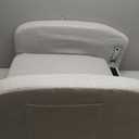 Rocking Chair Nursery Chairs with Foot Rest, Recliner Armchair with High Backrest& Wood Legs and Side Pocket for Living Room, Bedroom, Light Gray