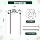 Peony Cages and Supports 8 Pack, 13" Dx24 H Grow Through Plant SupportsHeavy Duty Metal Plant Support Cage for Outdoor Flowers, Tomatoes, Hydrangeas, Cucumbers & Strawberries
