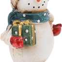 NUOBESTY Resin Snowman Figurine for Home Indoor Table Christmas Decoration