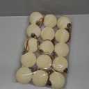 Liliful 15 Pcs Velvet Christmas Balls Bulk Flocked Christmas Tree Ball Ornaments Plastic Xmas Decorative Hanging Ornaments(Creamy White,3.15 Inch)