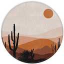 Pack of 2, Knibeo Desert Boho Mouse Pad, 7.9 X 7.9 Inch Waterproof Rubber Aesthetic Mouse Pad, Minimalist Desk Accessory, Boho Office Supply