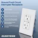 ELECTECK 10 Pack GFCI Outlets 20 Amp, Outdoor Weather Proof (WR), Self-Test GFI Receptacles with LED Indicator, Ground Fault Circuit Interrupter, Screwless Wallplate Included, UL Listed, White