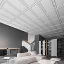 Art3d Drop Ceiling Tiles 24x48, Decorative PVC Ceiling Panels, Waterproof Rustproof and Durable 12-Pack, Glue Down, Rectangular White