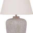 Signature Design by Ashley Danry Industrial Distressed Metal Table Lamp with 3-Way Switch, White & Light Brown