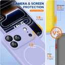 Miracase Magnetic for iPhone 17 Pro Max Case, Compatible with MagSafe, Integrated Silicone Camera Control Cover, 3.0mm Thicken Shockproof Drop Protection Phone Case for 17 ProMax, Light Purple