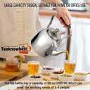 Stainless Steel Teapot with Infuser, Teapot for Loose Leaf Tea 68oz, Teapot for Stovetop, Mirror Finished, Dishwasher Safe (2000ml)