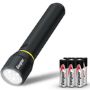 Energizer LED Flashlight Vision PRO, Ultra Bright 1000+ Lumens, IPX4 Water Resistant, Aircraft-Grade Aluminum LED Light, Rugged Metal Flash Light for Outdoors, Emergency Power Outage, Black