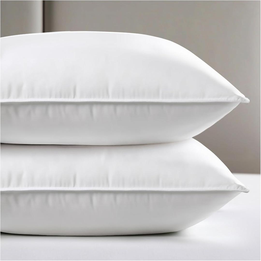 viewstar Bed Pillows King Size Set of 2, Hotel Collection, Down Alternative Soft Pillow for Back, Stomach or Side Sleepers, White