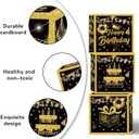 Gold Birthday Party Decorations Kit for Men,3pcs birthday Decorations for Men boys black and gold Balloon Boxes Birthday Party Favors