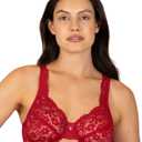 Smart & Sexy Women's Signature Lace Unlined-Underwire Bra (38DDD, No No Red)