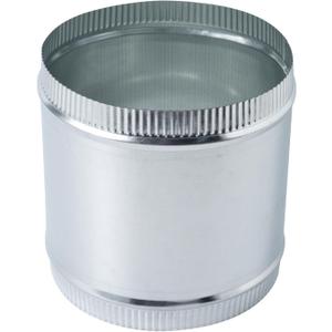 7 Inch Round Galvanized Steel Duct Connector - Metal Ventilation Pipe Coupler - Dryer Vent Hose Extension - HVAC Ducting Coupling for Straight Connection