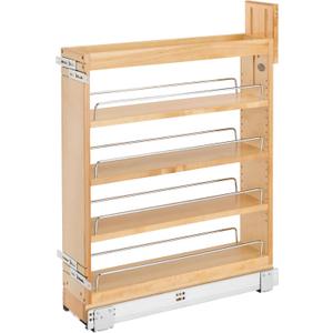 Rev-A-Shelf Pullout Organizer w/Blum Soft-Close, Min Cabinet Opening 6.5" W Slide Out Pantry Spice or Utensil Storage Rack