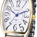 Avaner Women's Easy Reader Watches Ultra Thin Stretch Wrist Watches with Elastic Band