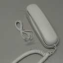 Corded Phone, Mini Corded Home Phone, No AC Power or Battery Required, Retro Novelty Telephone with Lighted Keys, Last Number Redial, Wall Mountable Landline for Home, Office, White