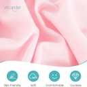 Vocander Pink Bed Skirt Queen Size 14 Inch Drop, Elastic Wrap Around Dust Ruffle Bed Skirting Easy to Put, Adjustable Tailored Bedskirts Fade & Wrinkle Resistant