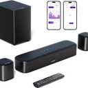 ULTIMEA 5.1ch Sound Bar with Subwoofer, Home Theater Virtual Surround Sound System for TV, Soundbar with App Control, 2 Surround Speakers, Opt/AUX, Peak Power 250W, Aura A30