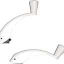 Ideal Security Fold-Down-Handle Window Cranks, Replacement for Standard Casement Window Handles with 11/32" Spline Shaft, White 2 Count, (Pack of 1)