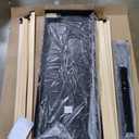 Queen Size Platform Bed Frame with Velvet Upholstered Headboard, Queen Bed Frame with Strong Wood Slats, Box Spring Optional, Mattress Foundation, Easy Assembly Black