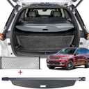 Volcaner Cargo Cover for 2021-2026 Jeep Grand Cherokee L(3-Row Only;WL) Accessories,Retractable Luggage Security Shield Shade Privacy Trunk Cover (Carbon Fiber Look, for Jeep Grand Cherokee L)