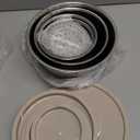 TeamFar Mixing Bowls with Airtight Lids, 5PCS Stainless Steel Metal Salad Bowl with 3 Grater Attachments, for Cooking, Prepping, Serving, Healthy & Easy Clean - 0.7/1/1.5/2.6/4.6QT, Khaki