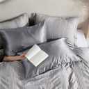 Bedsure Satin Pillowcase with Zipper, Similar to Silk Pillow Cases 2 Pack, Silky & Soft Satin Pillow Cases Standard Size for Hair and Skin, Dark Grey Pillow Covers, Gifts for Women Men, 20x26 Inches