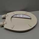 HIGHCRAFT Premium Round Toilet Seat with Adjustable Hinges & Quick Removal Mechanism - Molded Wood Toilet Seat - Fits Standard Round Toilets - Round Seat in Bone/Beige