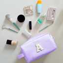 I IHAYNER Personalized Initial Makeup Bag Birthday Gifts for 4 5 6 7 8 9 10 11 13 14 Year Old Girls Teen Girl Trendy Stuff Graduation Toiletry Bag Purple-J