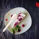 Gmark 100 ct Wooden Spoons, 6.5" Length, No Plastic Earth-Friendly, Disposable Biodegradable Wooden Cutlery, Green Product (Bag of 100pcs) GM1045