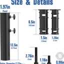 Universal Umbrella Pole Mount Replacement, Stainless Steel Umbrella Pole Bracket, Heavy Duty Umbrella Base Tube Pole Holder, Umbrella Base Replacement Parts for Garden Backyard Balcony Poolside