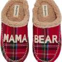 Dearfoams Women's Mama Bear Matching Family Gifts for Mom Clog (Red, XL)