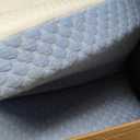 Dourxi Mini Crib Mattress, 38x24X4 Inch Dual Sided Comfort Gel Memory Foam, Breathable Premium Baby Mattress for Mini and Portable Cribs w/Removable Outer Cover - White&Blue