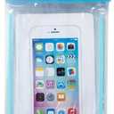 2pcs Glow-in-The-Dark airbag Mobile Phone Dry Bag with Touch Screen Diving Adaptation to iPhone16.15.14.13 Series (Luminous - blue)