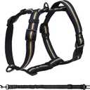 PUPTECK No Pull Dog Harness Small Sized with Lift Handle, Adjustable Reflective Soft Padded Dog Vest, Escape Proof Dog Walking Halter Easy to Control, Beige