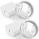 2Pack iPhone Fast Charger, Type C Charger Fast Charging Power Delivery Fast Charging Block Travel Plug with 2Pack Type C to Lightning Cable Cord Compatible with iPhone 14/14 Pro/13/12/11/X,iPad