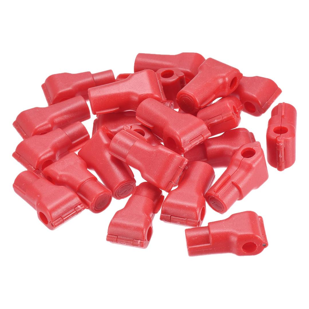 sourcing map Retail Store Supermarket Cellular Lock Hook Lock 7mm Special Magnetic Display Shelf Lock Peg Hook Red Pack 50