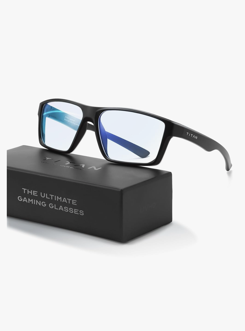 Titan Gaming Glasses, Anti Blue Light Glasses Men, UV400 Protection Blue Light Blocking Glasses for Computer Eye Strain