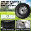 Storystore 2-Pack 4.10/3.50-4 Tire and Wheel - 10 Inch Solid Rubber Tire Wheels with 5/8" Bearings, 2.2" Offset Hub for Hand Truck, Trolley Dolly, Garden Cart and Wheelbarrow