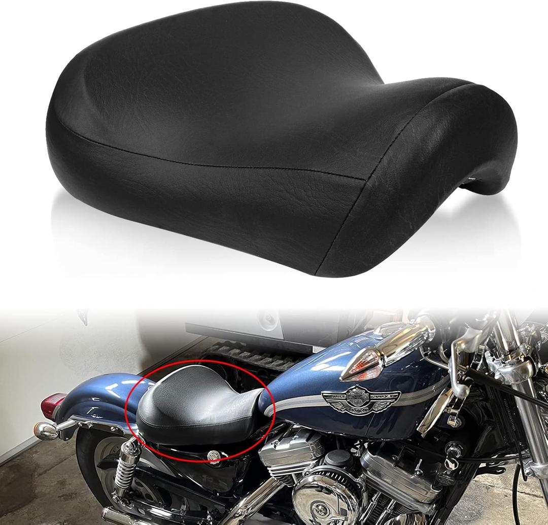 Sportster Driver Seat, PSLER Motorcycle Front Rider Driver Solo Seat Cushion for Sportster 883 1200 72 48 1983-2003, Smooth