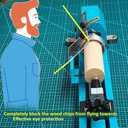 Mini Lathe Wood Lathe Machine Multi-Purpose Type Lathe Milling Cutting Grinding Polishing Professional Table Top Lathe Tool Kit Adding shields