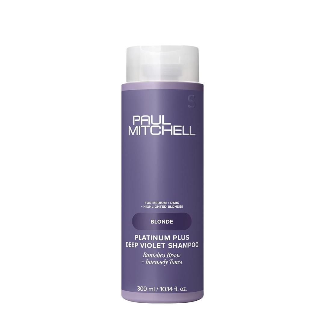 Paul Mitchell Platinum Plus Deep Violet Shampoo, Banishes Brass + Intensely Tones, Ideal for Blonde, Highlighted, Gray or Silver Hair (10.14 Fl Oz (Pack of 1))