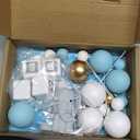 Elephant Cake Decoration Mini Elephant Cake Topper Blue Letter Cake Toppers Gold Blue White Pearl Ball for Elephant Theme Birthday Supplies (BLUE)