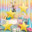 48 Pcs 6 Inch Gold Star Cutouts Double Printed Paper Gold Cutouts Glitter Star Decor Decoration Cardboard Red Carpet Party Supplies for Bulletin Boards Christmas Weddings