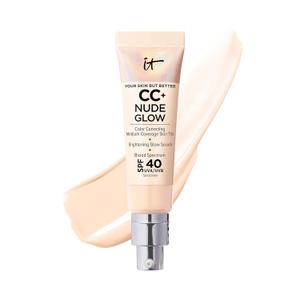IT Cosmetics CC+ Nude Glow - Lightweight Foundation & Brightening Glow Serum with SPF 40, Medium Coverage, Formulated With Niacinamide & Hyaluronic Acid, For All Skin Types, 1.08 fl oz (05 Fair Light (fair complexion with cool rosy undertone))