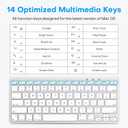 OMOTON Wired Keyboard for Mac Devices ONLY with Dual Interface, Comfortable Typing Angle & Stable Connection, Compatible with MacBook, iMac, Mac mini, PC-White