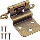 Antique Brass Inset Hinges for Kitchen Cabinet Door, 6 Pack (3 Pairs) Self Closing Hidden Kitchen Cabinet Hinge for Cabinet Doors