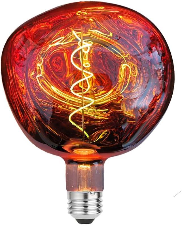 LUXON Oversized Giant LED Light Bulb,6W(60W Equ) Large Edison Bulbs,Dimmable,T150 Stone Shape Warm White 2700K,Rose Gold Medium E26 Base, 1 Pack