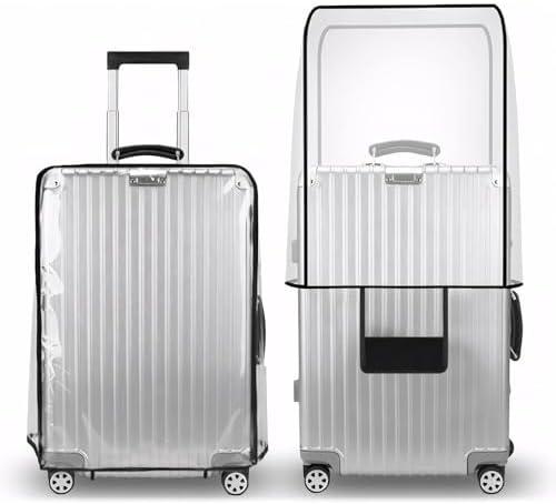 T Tersely Clear PVC Suitcase Cover Protectors 20/24/26/28/30 Inch Suitcase Baggage Covers - Waterproof Dustproof and Anti-Scratch 20-30 Inch Luggage Cover (22inch)