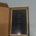 MoesGo WiFi Smart Wall Light Switch,Glass Panel, Multi-Control(3 Way), 2.4GHz Wi-Fi Touch Switches, Neutral Wire Required, Remote Control Smart Life/Tuya App, Work with Alexa, Google Home Black 4 Gang