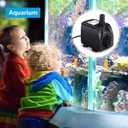 CWKJ Fountain Pump, 220GPH(15W 900L/H) Submersible Water Pump, Durable Outdoor Fountain Water Pump with 7.2ft2.2m Power Cord, 3 Nozzles for Aquarium, Pond, Fish Tank, Water Pump Hydroponics